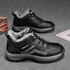Winterstiefel für Herren Neue Wasserdichte PU-Leder Warme Schnee-Knöchelstiefel Outdoor Warme Plüsch Rutschfeste Arbeits High-Top Freizeitschuhe