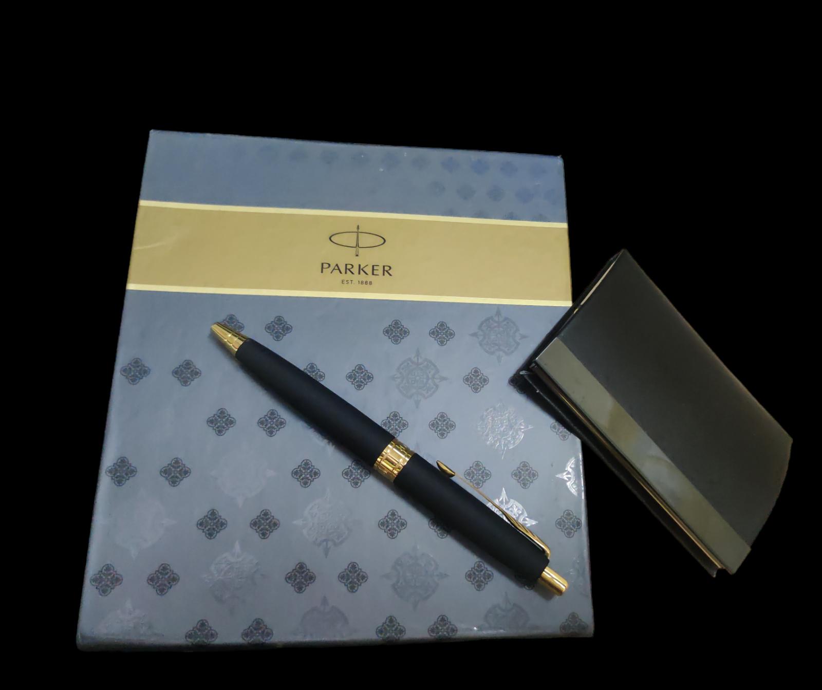 

@ Beautiful Parker EST 1888 Blue Ball Pen Stylish Card Wallet L556 MJ-548-60%OFF