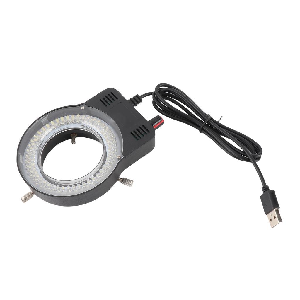LED Mikroskop Ringlicht 144 LEDs 4W 6500‑7500K 32000‑36000LX Einstellbare Helligkeit USB-betrieben Mikroskoplampe