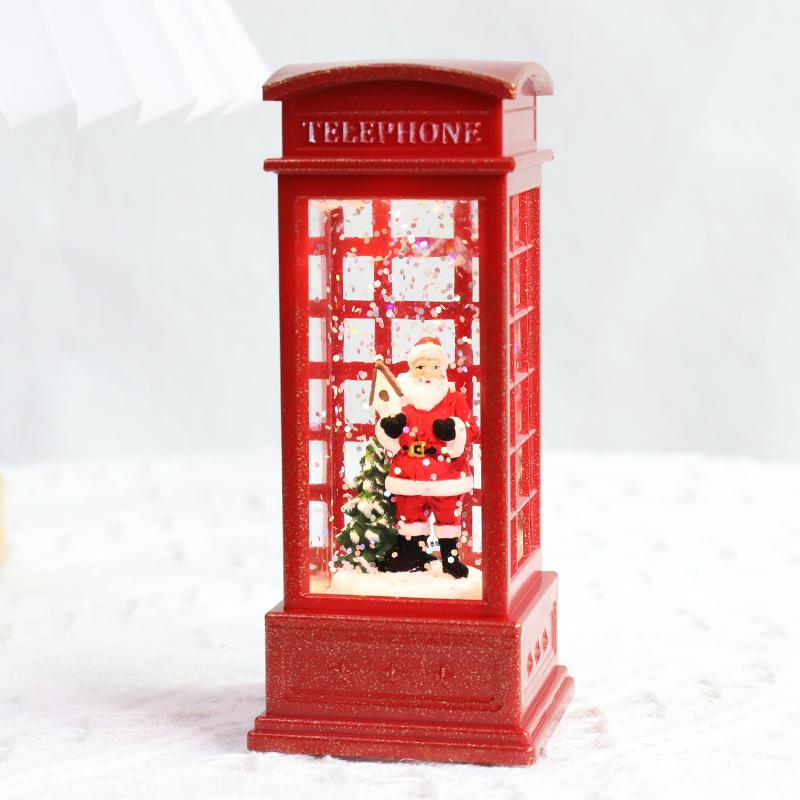 Christmas Santa Claus Crystal Lantern & Ornament