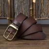 Top Cow Genuine Leather Belts for Men Luxury Designer High Quality Fashion Style Vintage Brown Cowboy Male Belt Jeans Cintos
