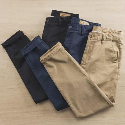 "Men's Retro Washed Khaki Overalls: Durable, Stretchy Work Casual Pants"