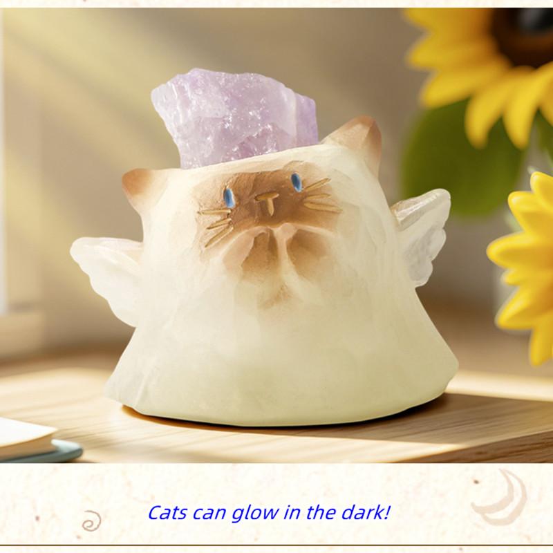 Katze PAI Glücksenergie Überraschungsbox Niedliche Cartoon Kristall Desktop Dekoration Perfektes Geschenk für Mädchen
