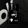 M-Milo J Phone Case For iPhone 17,16,15,14,13,12,11 Plus,Pro Max,XS,Colorful Silver Black Cover