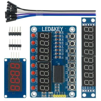 TM1637 4 Bits/TM1638/MAX7219 8 Bit digitales LED-Anzeigemodul 7 Segment 0,36 Zoll Uhr ROTE Anodenröhre Vier serielle Treiber