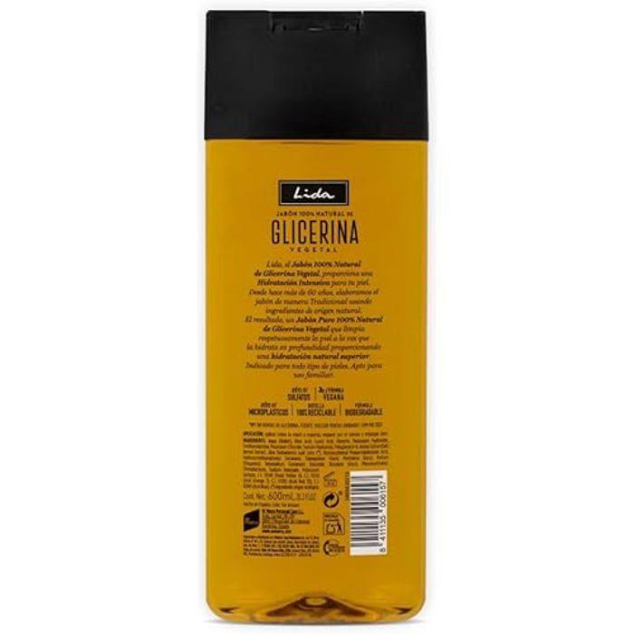 Flüssigseife - Lida - 600 ml - 100% natürliches Glycerin - Ohne Parabene - Feuchtigkeitsspendend