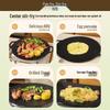 Portable Non-stick Korean BBQ Griddle - Outdoor Camping Stove Top Round Teppanyaki Grill Pan