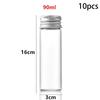 10PCS Mini PET Bottles Kitchen Clear Sealed Can Coffee Beans Storage Container Tube Aluminum Lid Sealed Canister Small Spice Jar