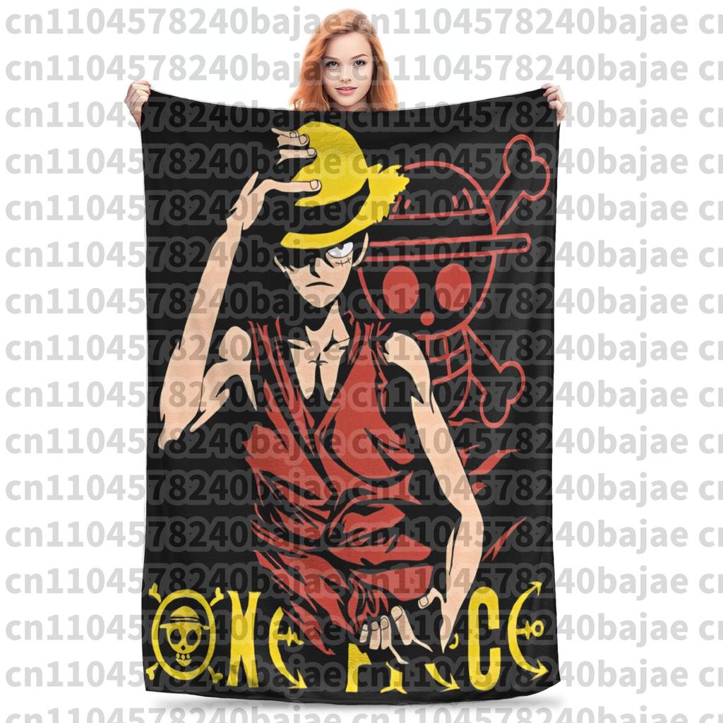 Luffy one piece Throw Blanket for Couch Fuzzy Soft Plush Blanket 50x60 Inches Multi-size Bedspread for All Seasons