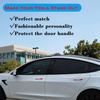 YHCDSEA Model 3 Y Carbon Fiber Door Handle Decorative Protection Cover 4 Pcs/Set Compatible Tesla Model 3 Y Accessories (Red Carbon Fiber)