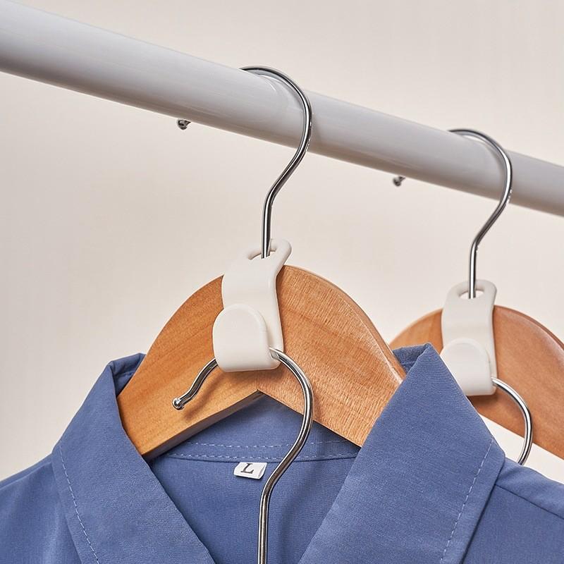 Stackable Hanger Closet Hooks 6 Pack Pp Plastic Multilayer Hanging Saving Space