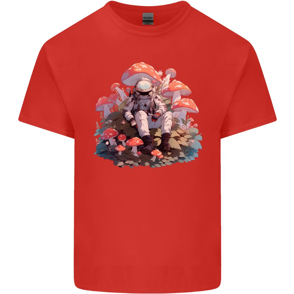Astronaut Mushrooms Nature Foraging Unisexs Light Cotton TShirt