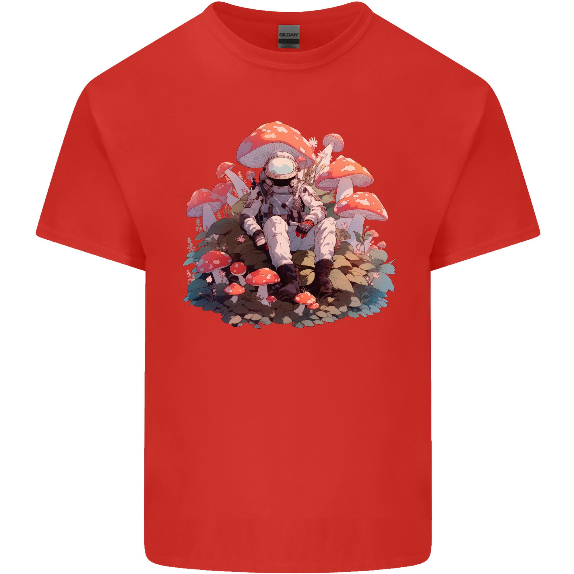 Astronaut Mushrooms Nature Foraging Unisexs Light Cotton TShirt S