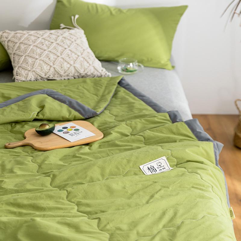 Edredón de Algodón Puro Lavado - Suave, Ligero, Transpirable, Perfecto para el Verano, Disponible en Tamaños Individual y Doble.