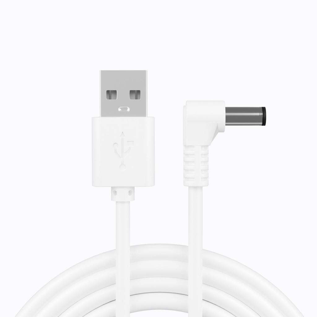 USB-Stecker auf 5,5x2,1mm DC Winkel-Stromkabel für kleine Lüfter und Schreibtischlampen-Ladung