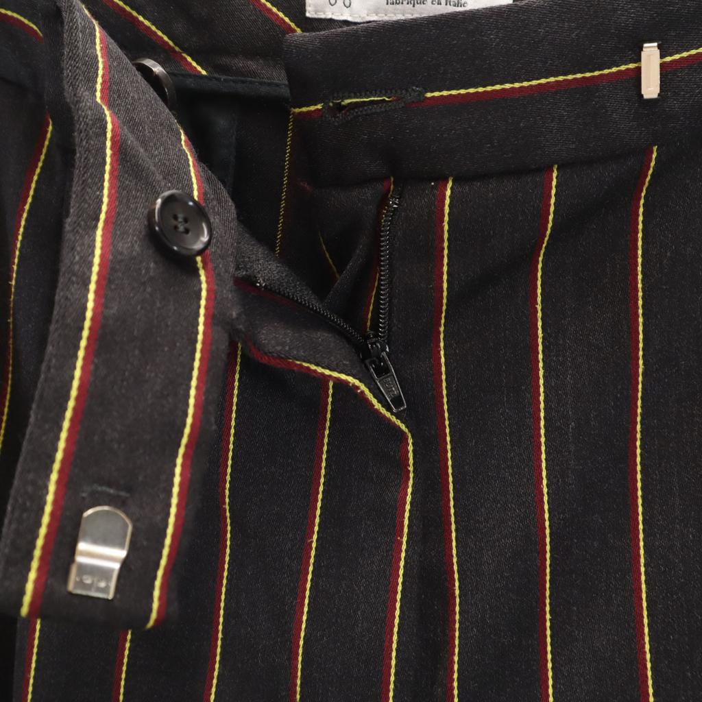 ALBERTO BIANI made in Italy Gestreiftes Muster Knöchellange Hose 42 Anthrazitgrau Damen Gebraucht