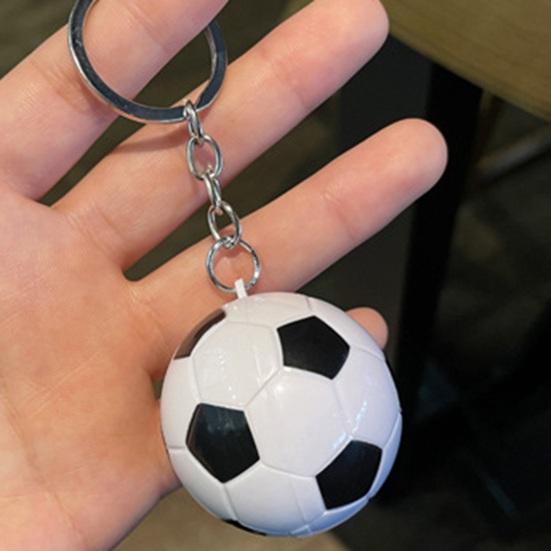 Keychain Pendant Metal Chain Buckle Football Shape Key Chain Football Fans Backpack Key Ring Accessory