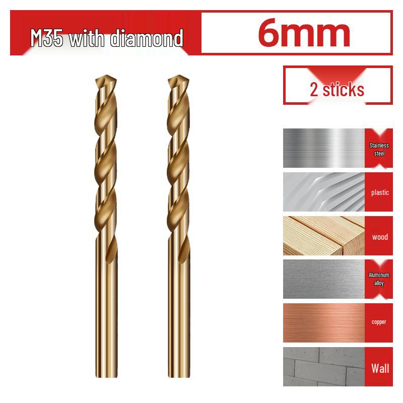 Cobalt-Coated High Hardness 304 Stainless Steel Twist Drill Bit