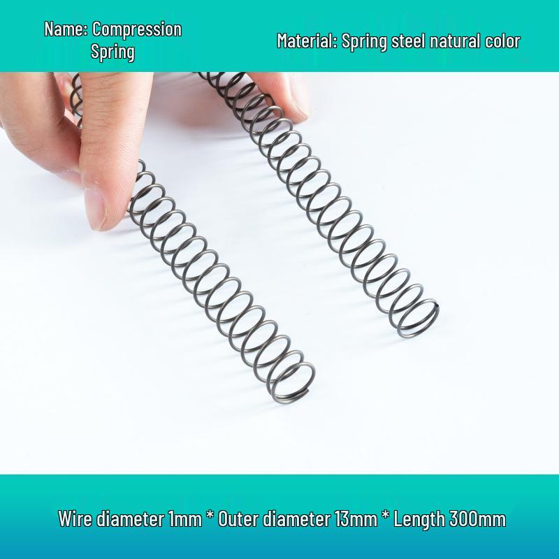 Steel Wire Compression Spring, 1.2-50mm Diameter, Long, Thin & Durable, Yellow, 300 Available