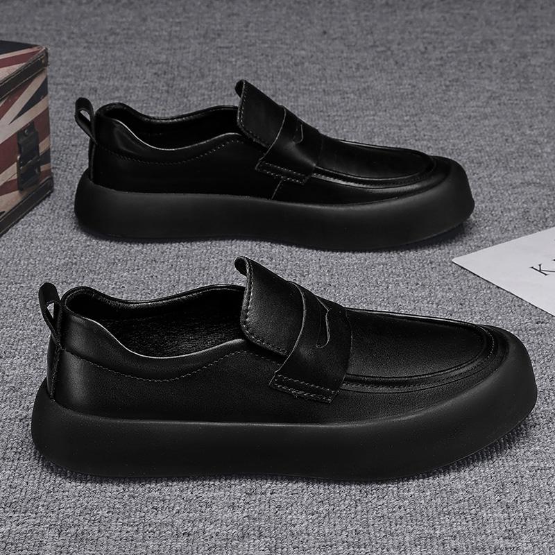 Luxury Brand Men Genuine Leather Loafers 2024New Comfy Antiskid Thick Bottom Boat Fashion Casual Flats Business Dress Drive Shoe