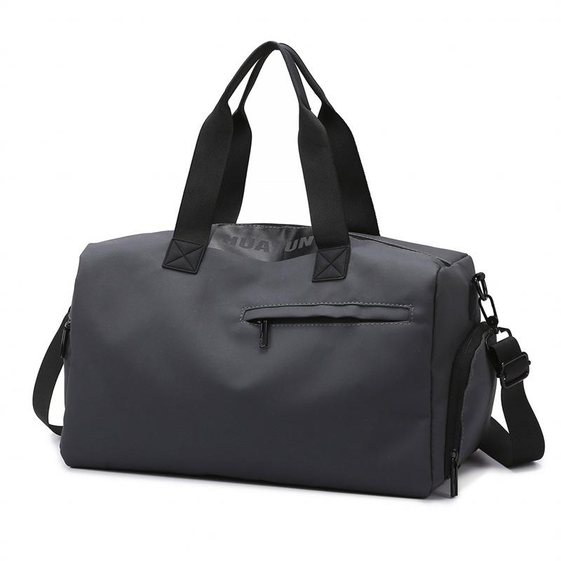 

Легкая спортивная сумка для мужчин, водоотталкивающая, сухая, влажная, разделительная дорожная сумка, разделительные сумки для обуви, женская, большая вместимость, дорожная, переносная, через плечо сумка темно-серого