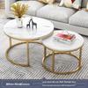 Modern Round Sintered Stone Coffee Table, 2026 Light Luxury Model for Small Apartments and Living Rooms.