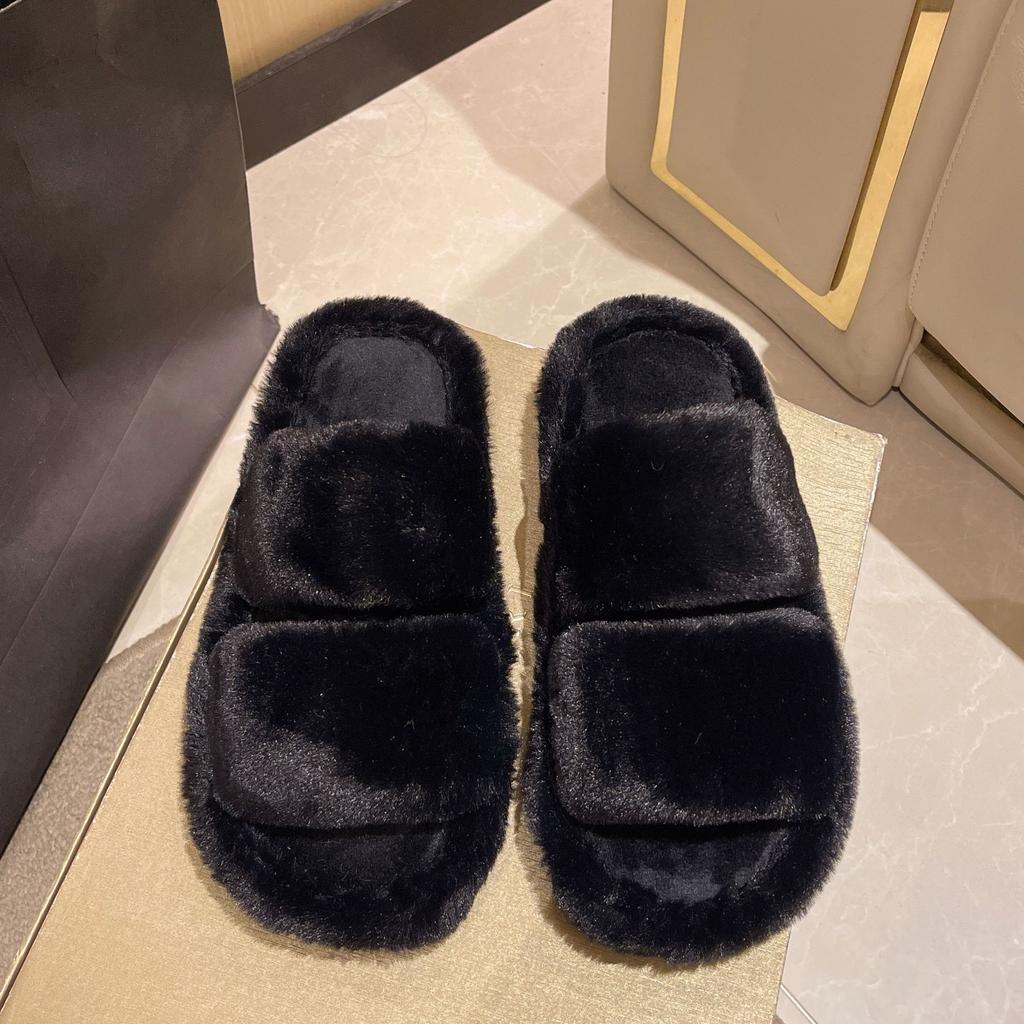Winter Fashion Thick Warm Floor Cotton Slippers For Women