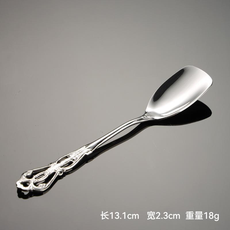 304 Stainless Steel European Hollow Court Relief Creative Dessert Cake Spoon Fork Ins Retro Souvenir