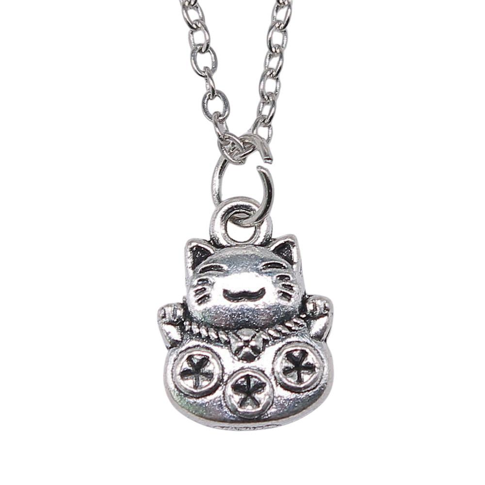 Horse Pendant Necklace Equestrian Animal Charm Jewelry 40cm Short Chain