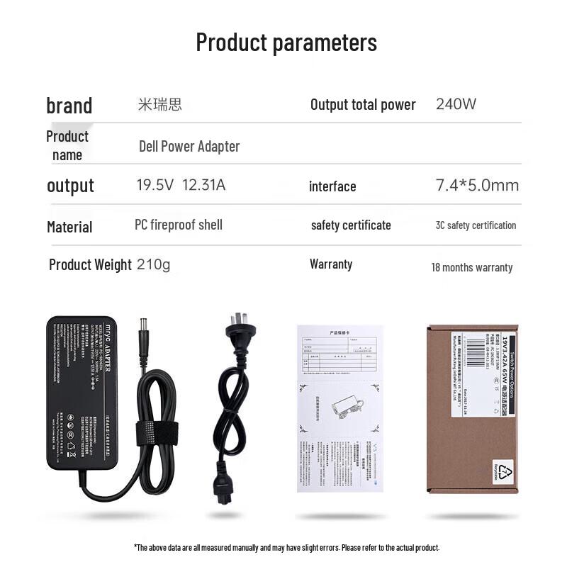 mryc 240W Laptop Power Adapter for Dell G15