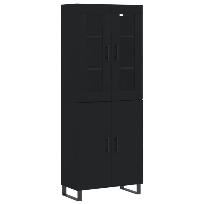 VidaXL Highboard Black 69.5x34x180 Cm Engineered Wood 3198234