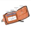 Men's Wallet Retro Business Design Short Zip Coin Purse for Men Multi-Functional Large Capacity Organizer with Many Card Slots