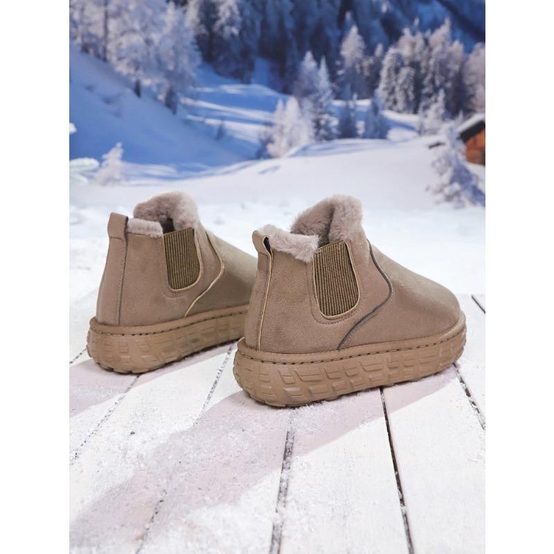 Women's Plus Size Platform Snow Boots Winter New Warm Fleece Lined Cotton Boots