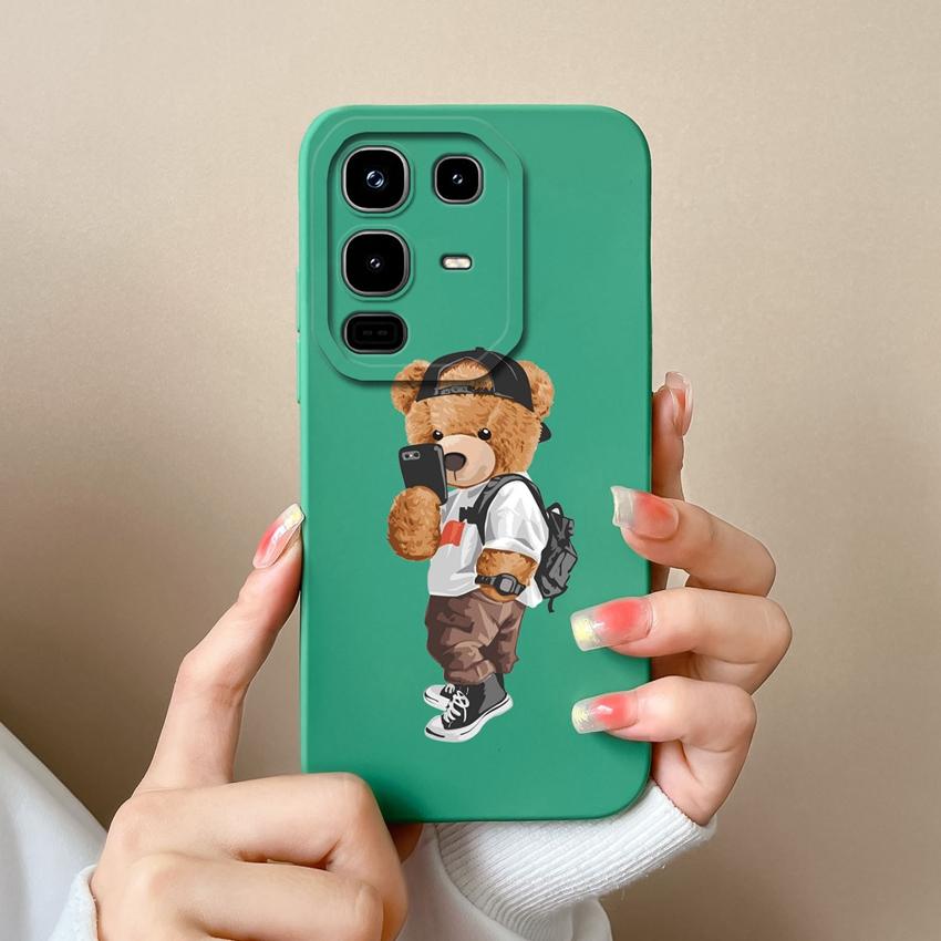 Dla Infinix Note 50 Pro Plus 50S 50X 4G 5G Obudowa Telefonu Śliczny Wzór Pandy w Słomkowym Kapeluszu Płynny Silikon Premium Odporny na Wstrząsy Obudowa Dla Infinix Etui Bumper