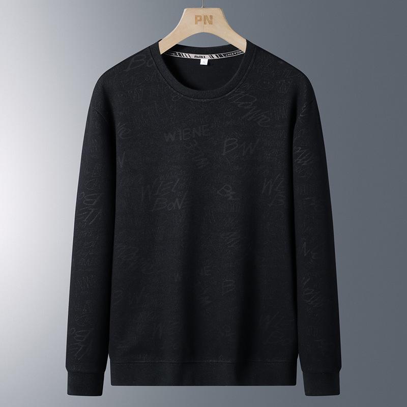 Spring/Autumn 2024 Men s Japanese Style Round Neck Hoodie - Trendy, High Quality, Versatile, Loose Casual Fashion Top. L чёрный