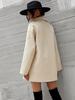 European & American Women's Woolen Long Sleeve Lapel Overcoat