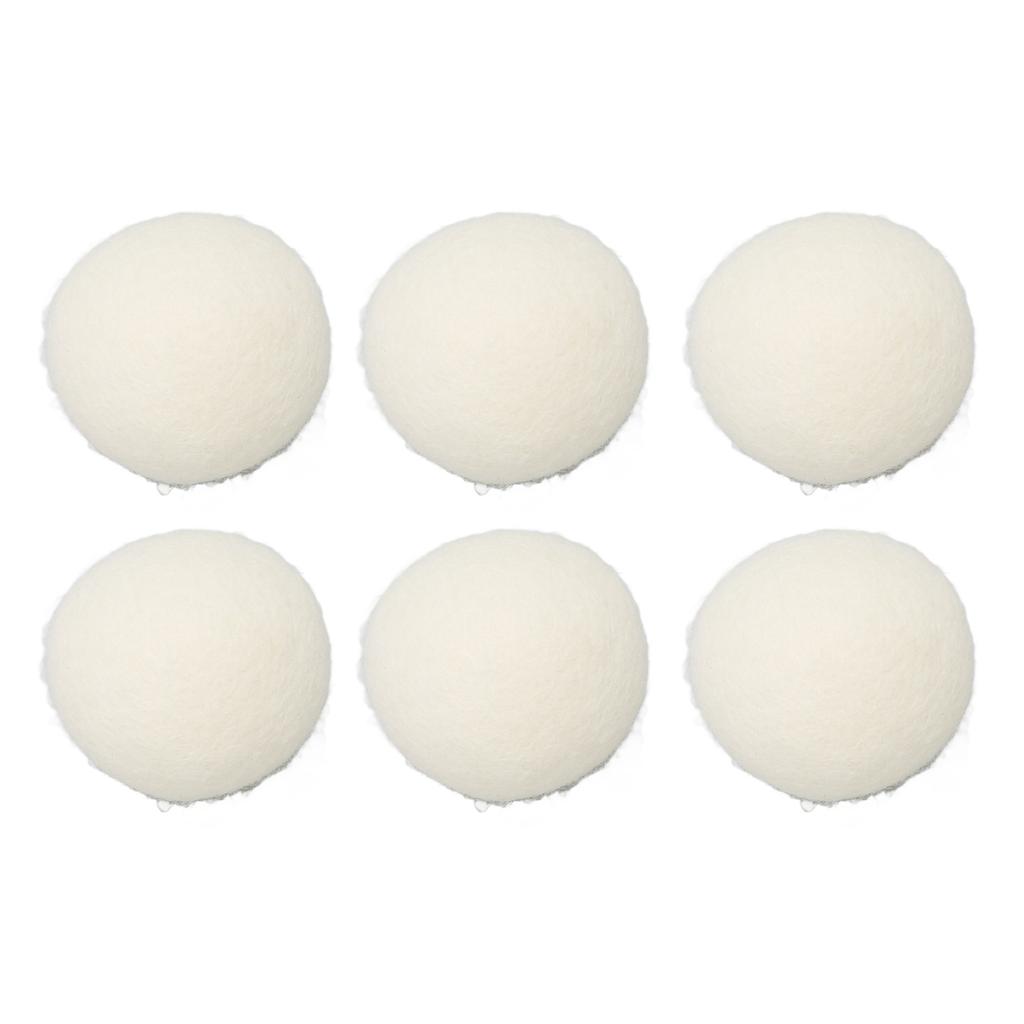 6Pcs Wool Drying Balls Reusable Skin Friendly Static Reduction Time Saving Fabric Softener Ball for