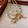 Colorful Pearl & Natural Stone Layered Necklace for Women - Handmade, High-End Clavicle Chain