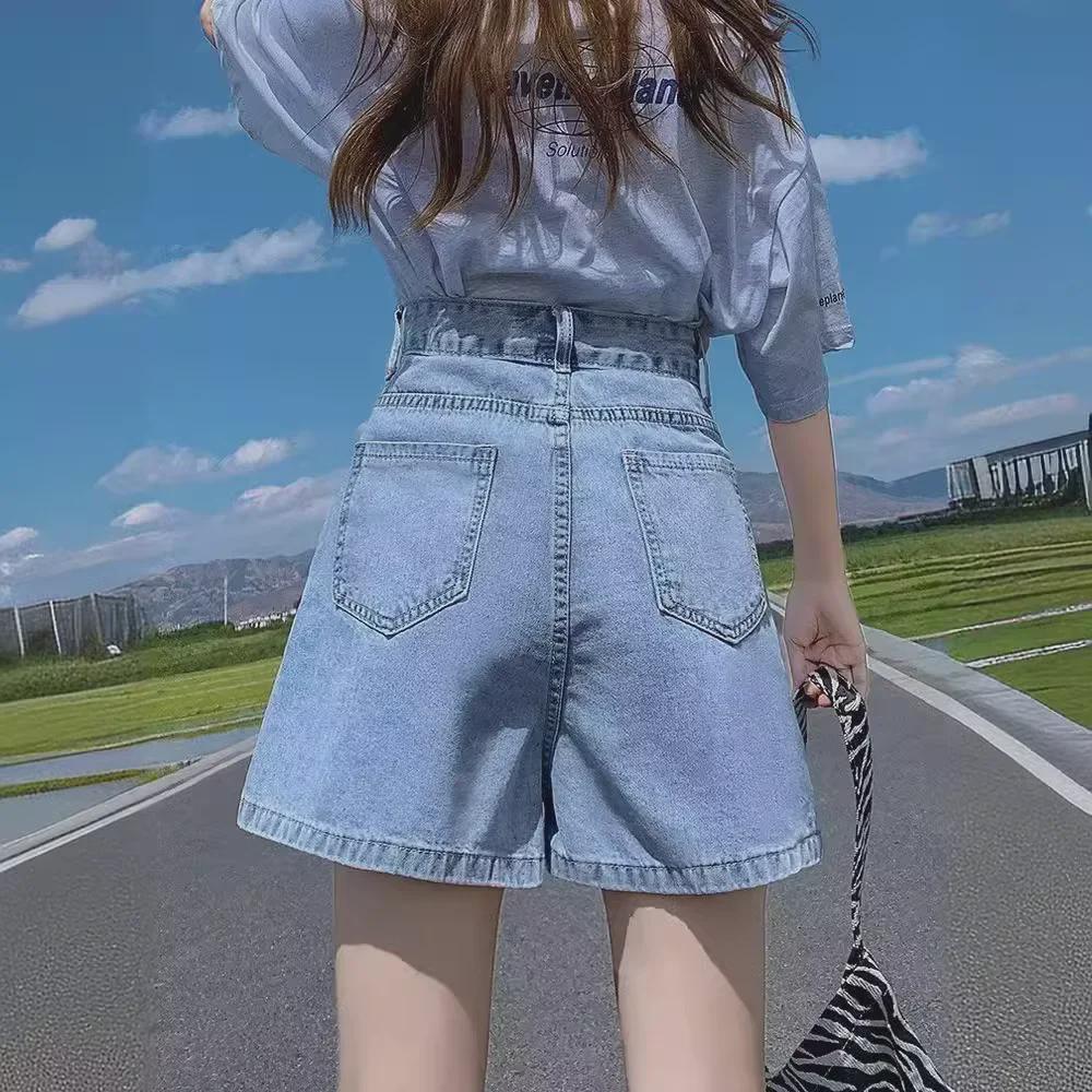 Women's High Waist A-Line Denim Skirt: New Summer Style with Anti-Exposure Lining and Slimming, Hip-Covering Design. Versatile Skirt Pants.