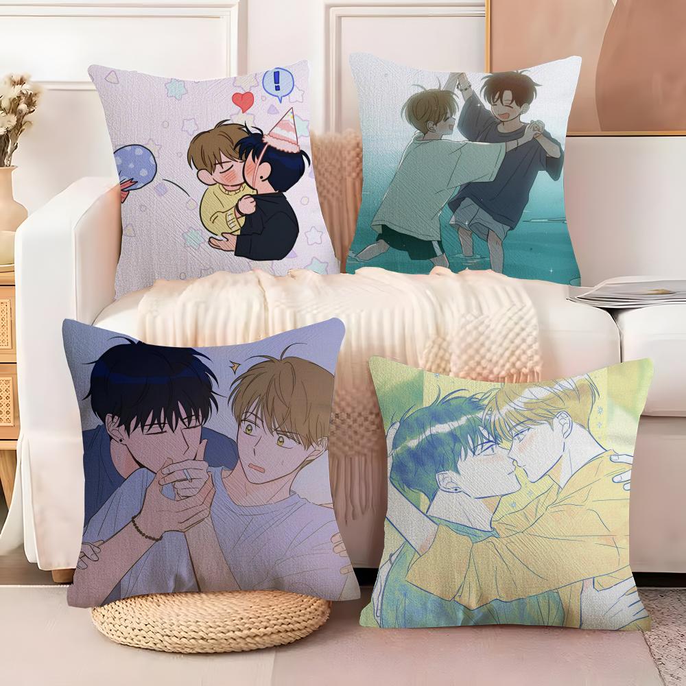 Bl Manga U-Uncanny Charm Pillow Case Natural Linen Double-Sided Printing Sofa Home Decor Cushion Cover