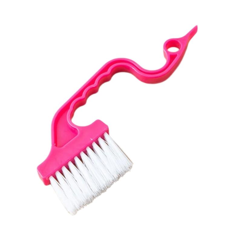 Compact Ergonomic Handheld Gaps Slot Brush Tool For Tight Space Lightweight Plastic Design With Angled Cleaning Edged