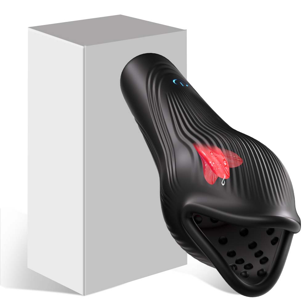 Male Glans Stimulate Massager 10 Modes Penis Delay Trainer Vibrator Rotate Masturbator Automatic Oral Climax Sex Toy For Men