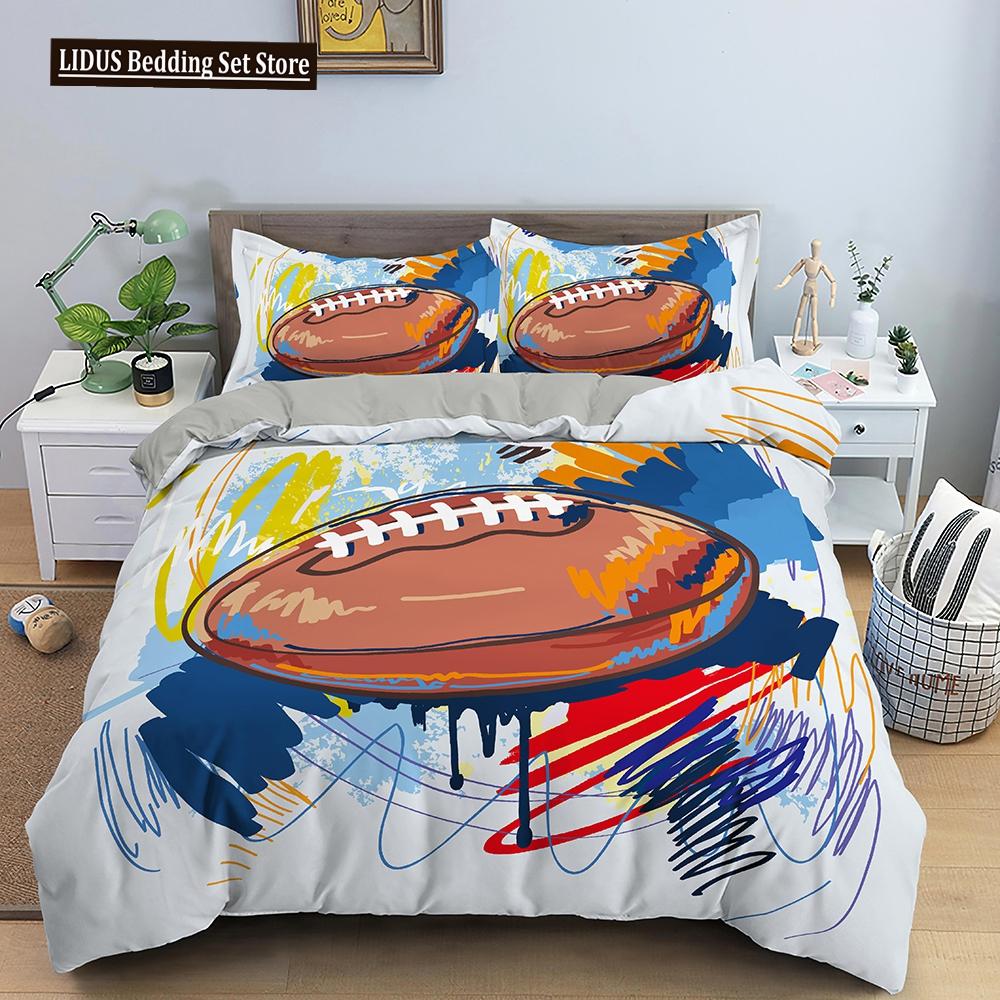 Conjunto de Cama 3D de Basquete Para Menino Amante de Basquete Quarto Capa de Edredom Capas de Colcha Tamanho Twin King Poliéster Capa de Colcha