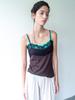 CERRIC Lace Trim Sleeveless _ Brown
