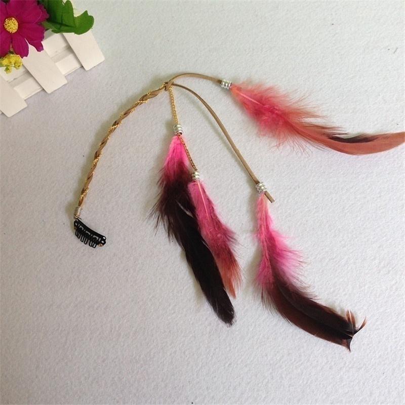 Bohemian Peacock Feather Braided Headband Hair Head Band Accessories For Girl JB Bohemian Peacock Feather Braided Headband Hair Head Band Accessories For Girl JB