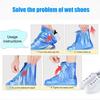 1 Pair Waterproof Shoe Covers Rainproof Shoe Protectors with Zipper And Drawstring Anti-Slip Sole Overshoes for Men Women Rain Snow Mud Protection