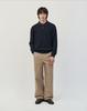 WORK ON BODY OFF Ezon Semi-Overfit Collared Knit [Navy]