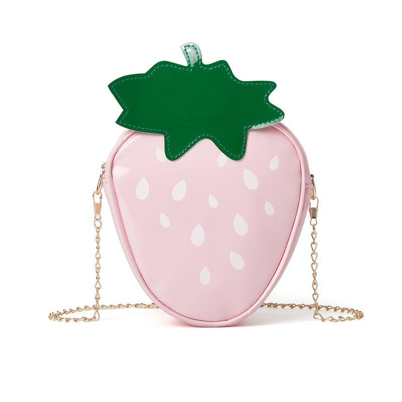 Fashion Chain Bag Spring New Trend Korean Version Three-Dimensional Cartoon Strawberry Shoulder Bag Women'S Commuter Versatile Bag