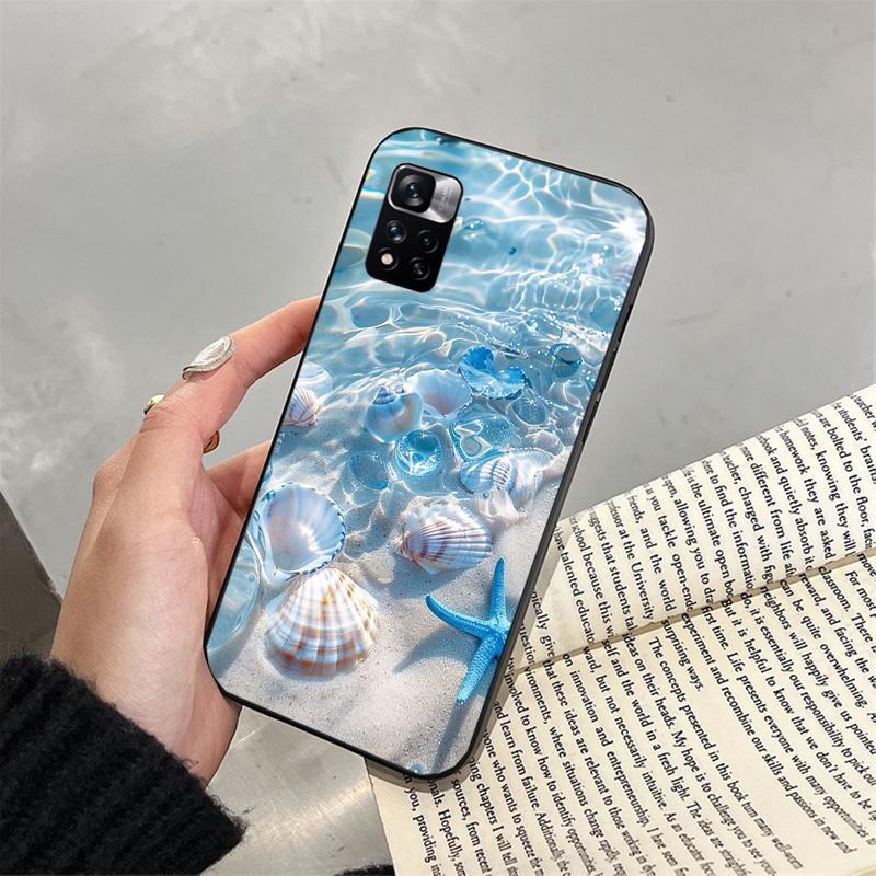 Phone Case For Xiaomi Poco C71 15T 14T Pro Redmi note 15 14 14 13 Pro Redmi A5 15C 13C Starfish Shell blue Ocean