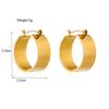 Gold Wide Band Hoop Earrings for Women